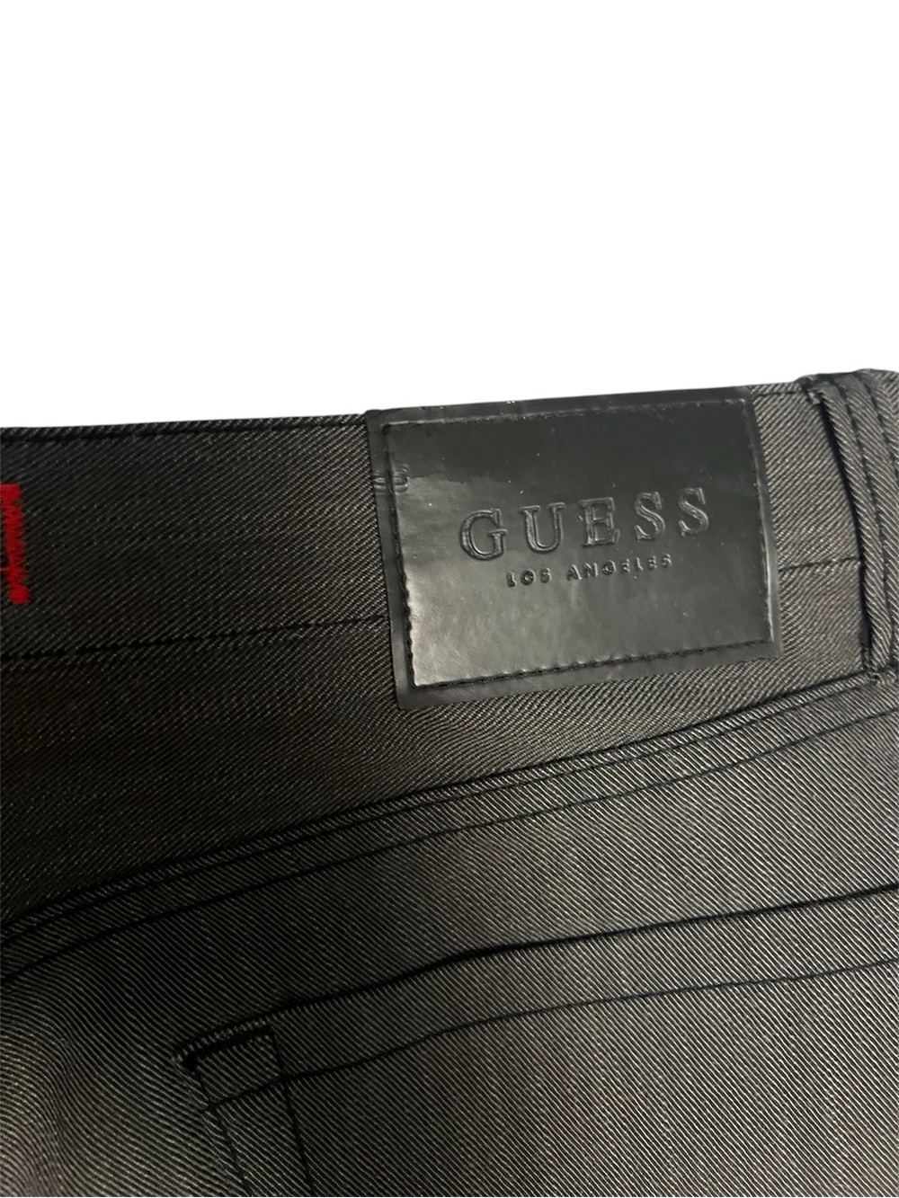 Guess Men’s Slim Straight Jeans in Charcoal Gray - Picture 5 of 7